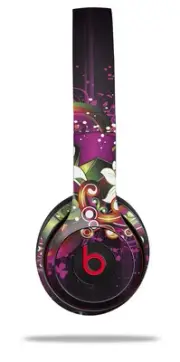 Skin Wrap for Beats Solo Wireless 2 3 4 Grungy Flower Bouquet SKIN ONLY