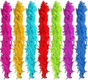 6 Pcs Multicolor Feather Boas for Crafts Party Supplies Girls Dress up Costume