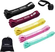 Premium Latex Free Pull Up Assistance Bands Set | Non Latex Power Resistance Loops for Men and Women | Heavy Duty Assisted Workout Bands for Exercise, Stretching, Fitness & Muscle Training