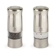 Electric Salt and Pepper Mill Set - Adjustable Grinder, Battery Powered - with L