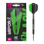 14pc Target Vapor8 22g Swiss Point 80% Tungsten Darts Barrels/Shaft Black/Green