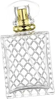 100ml Lattice Shape Perfume Bottle Refillable Perfume Spray Dispenser Portable Square Glass Perfume Container