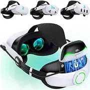 NinjajoyOX Head Strap for Meta Quest 3S/Quest 3/Quest 2 with 7500mAh Battery, Adjustable Elite Strap Replacement for Enhanced Comfort Support of VR Headset