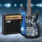 Alpha Electric Guitar Music String Instrument 20W Amplifier Rock Bag Pick