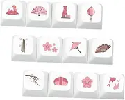 COHEALI 12Pcs Floral Pattern Dye Sublimation Key Caps for Mechanical Keyboard Ergonomic Design Durable and Wear Resistant Easy to Install Keycap for