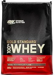 OPTIMUM NUTRITION Gold Standard 100% Whey Protein Powder, Double Rich Chocolate, 4.54kg