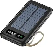 Portable Charger Outdoor Fast Charging Solar Energy 50,000 Capacity Available for iOS and Android Cell Phone Mobile Power,50000,B