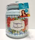 The Pioneer Woman "Happiness Is Homemade" Sweet Rose Stoneware Cookie Jar NEW