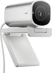 HP 960 4K Streaming Webcam | 4K UHD Resolution | 60 FPS | 100° Field of View | 360° Swivel | AI Supported | Auto Focus | HDR | 2 Dual Microphones | USB-A | Magnetic Cover | Silver