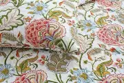 NEW! ~ COZY CHIC COTTAGE PINK YELLOW RED BLUE GREEN BEACH PALM LEAF QUILT SET