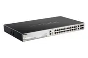 D-Link DGS-3130-30TS 30-Port Stackable Gigabit Switch With 24 1000Base-T Ports and 4 10 Gigabit SFP+ Ports and 2 10GBASE-T Ports