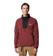 COLUMBIA MEN'S SEQUOIA GROVE HALF ZIP FLEECE SIZE SMALL SPICE/BLACK/SPICY PULL