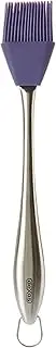 Dexas 8 inch Silicone Basting Brush with Stainless Steel Handle, Purple
