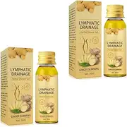 Lymphatic Drainage Ginger Shower Gel, 2 PCS Herbal Ginger Shower Gel Ginger Natural Organic Slimming Body Wash, Lymphatic Detox Slimming Shaping Promote Metabolism