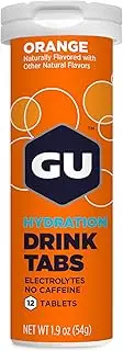 GU Energy Hydration Electrolyte Drink Tablets, Orange, 8-Count