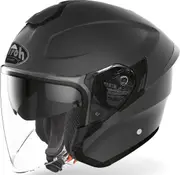 Airoh H.20 Color Jet Helmet, black-grey, Size S for Men Black Grey