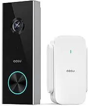 AOSU Wireless Doorbell Camera, Battery-Powered Video Doorbell, 2K Resolution, No Monthly Fees, 2.4GHz WiFi, Human Detection, 120-Day Battery Life, Video Calling, Voice Changer, Compatible with Alexa