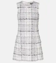 [Dolce & Gabbana] Dolce & Gabbana Checked lamé tweed minidress AU 20 grey