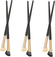 Mikinona 6 Pcs Eyeliner Cosmetics Eyeshadow Detail Brush Angled Makeup Brush Eyeshadow Palette Curler Eye Makeup Applicator Brush Makeup Concealer Makeup Remover Lip Gloss Fan Horse Hair
