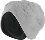 [X AUTOHAUX] Cycling Hat Warm Ear Protection Hard Hat Liner Polar Fleece Fabric Gray 32x17cm 1 Pcs