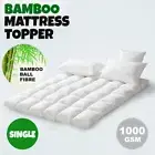 Super King-Luxury Bamboo Ball Fibre Pillowtop Mattress Topper Protector Pad