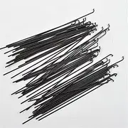 Bicycle Parts Replace Spokes, Mountain Bicycle Bicycle 14G Steel Wire 42 Steel Spoke Road Spoke Black 36PCS(259 Copper Cap)