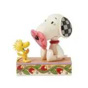 Enesco Peanuts by Jim Shore Collection Woodstock Snoopy with Nose Through Heart
