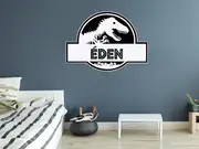 [Namly Design] Wallsticker - Jurassic Park Dinosaur / Personalised / White Contour
