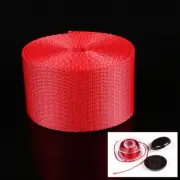 Red Seat Belt Retractable Nylon Webbing Strength Polyester Seat Lap Safety Strap