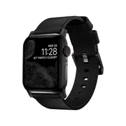Nomad Modern Band for Apple Watch Black Hardware [45mm/49mm] (Black Normal Leather)