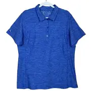 Antigua Essential Golf Polo PRF-72 Blue Heather Eaton CC Logo Women’s XL
