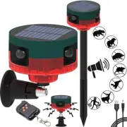 Solar Outdoor Motion Sensor Alarm,with Upgraded 360° Motion Detector Alarm, 1...
