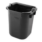 Heavy-Duty Cleaning Pail, 5-Quart, Black, Utility Bucket with Built-In Spout