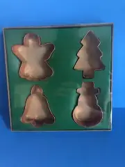 Sweet Things Solid Copper Christmas Cookie Cutters Set of 4 NIB Angel, Tree