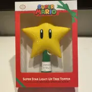 Super Star Light-up Tree Topper 9" Nintendo Official. Brand New Sealed