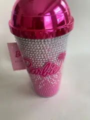 NEW Barbie Sparkling Skinny Dip Plastic Travel Drinking Cup with Straw NEW