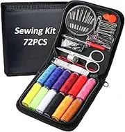 Travel Sewing Kit 72pcs Needle and Thread Kit, Portable Mini Sewing Supplies for Beginner | Kids | Home and Emergency Use