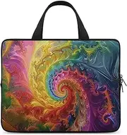 [FHPCE] Laptop Shoulder Bag Laptop Bag Computer Bag Swirl Color Pattern Messenger Bag for Unisex