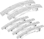 NULYLU 6pcs Rhinestone Hair Barrettes for Women Sparkly Spring Clips for Thick Thin Hair for Versatile Styling Options