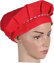 [STOBAZA] Adjustable Chef Hat for Baking and Cooking Party Supplies Red for Role Play and Photo Props