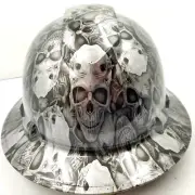 Hard Hat Full Brim Custom hydro dipped ENGRAVED SKULLS OF DEATH best price