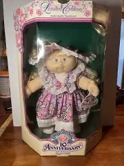 Vintage Cabbage Patch Kids Doll Zora Mae 10th Anniversary Limited Edition Hasbro