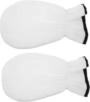 [SHERCHPRY] 1 Pair Wax Therapy Essential Oil Gloves Overnight Gentle Skin Mittens Treatment Hands Mask Exfoliating Gloves Spa Hand Wax Therapy Paraffin Exfoliating Care Gloves White Polyester