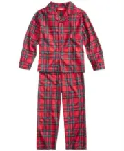 Matching Family Pajamas Kids Brinkley Plaid Pajama Set Various Sizes: 8/Red: ...