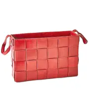 Global Views Soft Woven Leather Basket