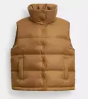 Coach Women's Chai Signature Jacquard Puffer Vest (CV306) Size M - NWT