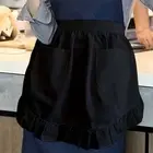 Dual Pockets Waist Apron Anti-fouling Work Apron New Cooking Half Apron