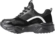 [ZHENSI] Women's Steel Toe Cap Shoes Platform Safety Sneakers Breathable Indestructible Work Shoes