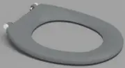Caroma CARAVELLE CARE SINGLE FLAP TOILET SEAT Compression Moulded GREY 254007AG