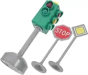Operitacx 3Pcs Traffic Light Interactive Voice and Light Simulation for Safe Traffic Indicator for Early Education Crosswalk Signal Playset and Instructions